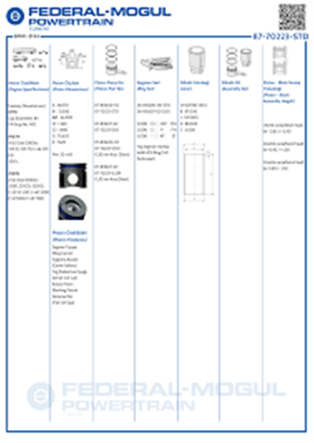 BMW E46-E60-E61-E65-E66-X5 E53 2001-2007 PISTON+SEGMAN 11257788397