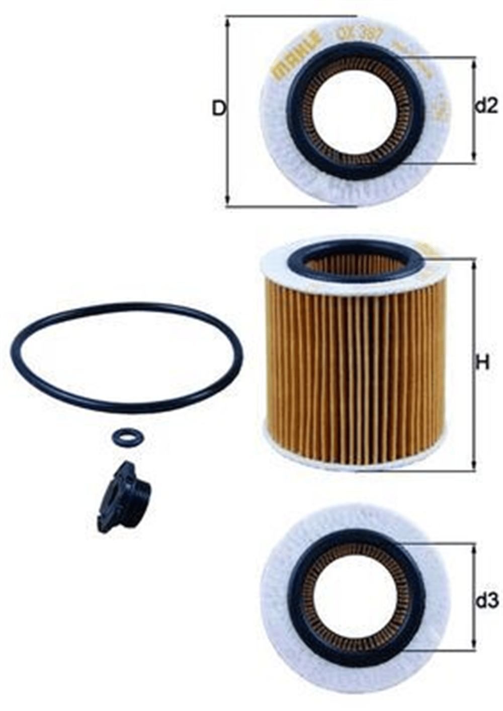BMW MAHLE MHL OX387D1 YAG FILTRESI 97-00