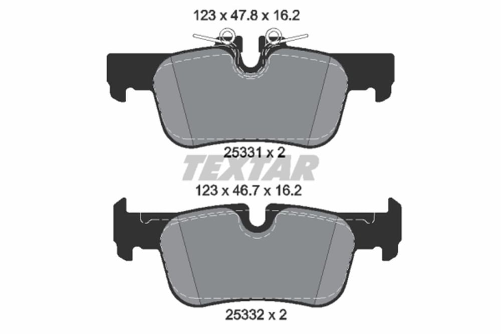 BMW TEXTAR TX 2533101 FREN BALATASI ARKA 14-18 1F40-2 F45-F46-X1 F48-X1 F49-X2 F39 MINI-F54-F60 BM