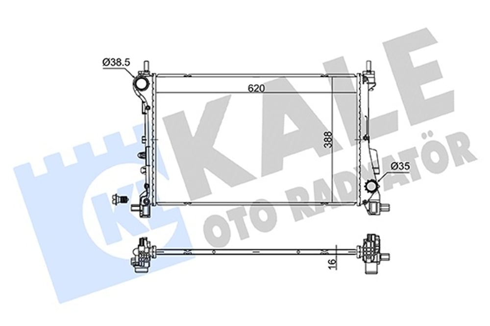 FIAT 1997-2000 RADYATOR                   EGE 52052662