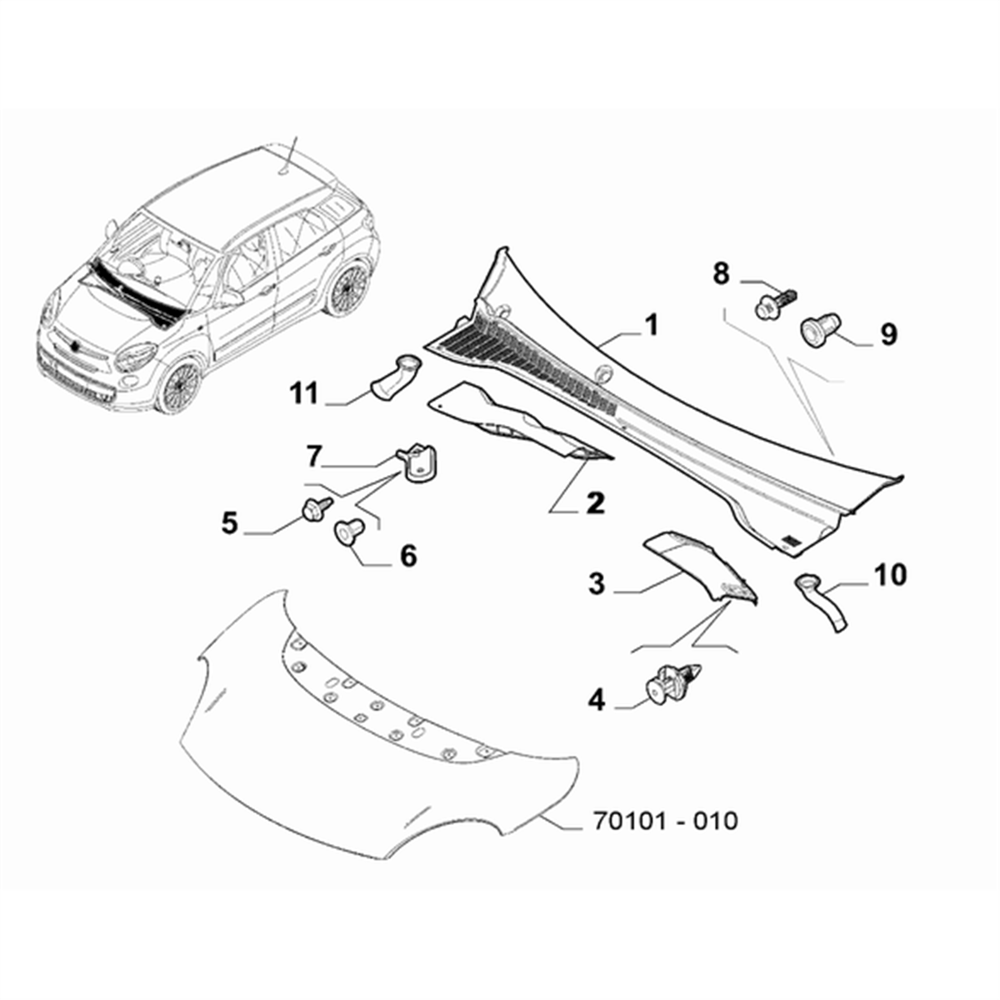 FIAT DOBLO 2022 SONRASI SAG ARKA SURGULU KAPI ÇITASI 155303053