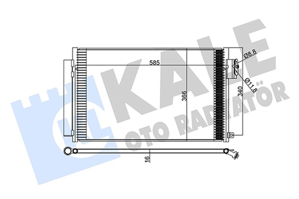 FIAT EGEA/500L 2015 SONRASI KLIMA RADYATÖRÜ 51887906