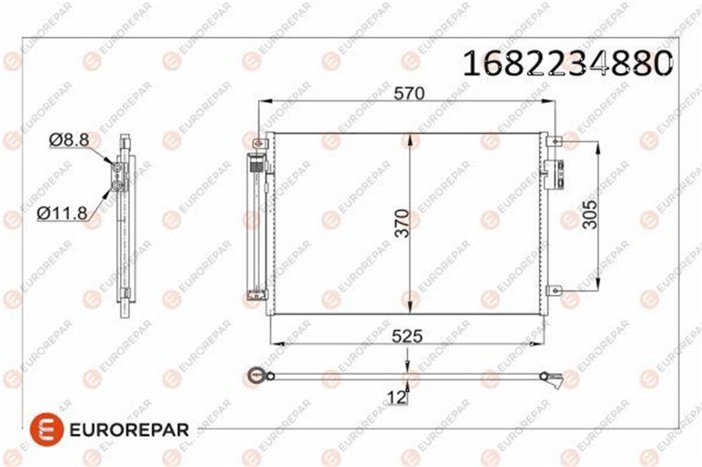 FIAT EUROREPAR 1682234880 RADYATOR 97-00