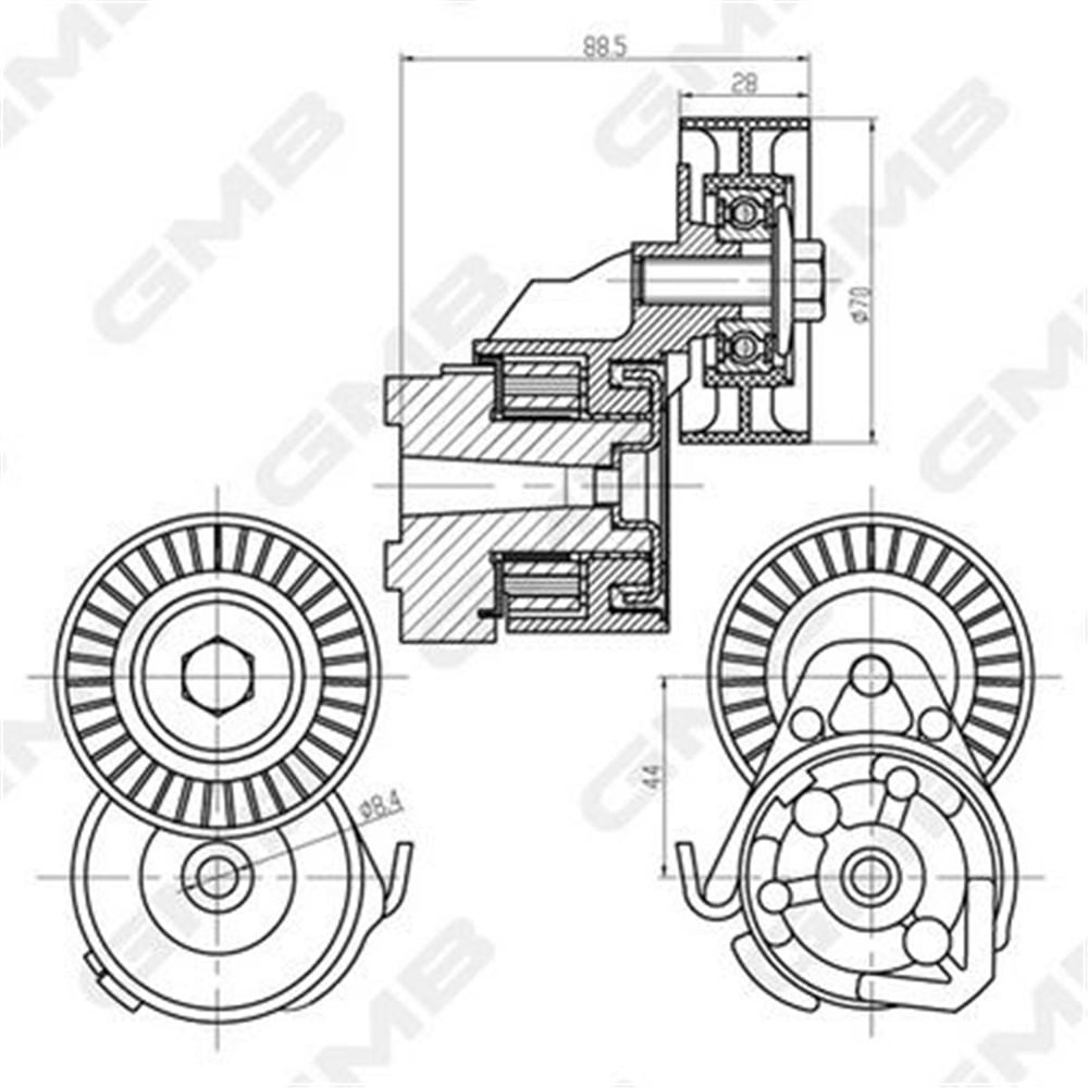 FIAT GMB GMB GAT22450 V KAYIS GERGISI KOMPLE 06- DUCATO III-DAILY IV 2,3 MJT
