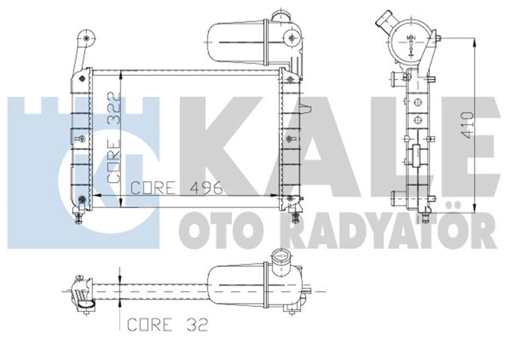 FIAT KALE KAL 0108112AL SU RADYATÖRÜ 91-