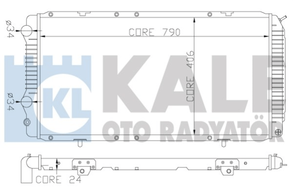 FIAT KALE KAL 344340 SU RADYATÖRÜ 94-06 BOXER / JUMPER / DUCATO 2.0 HDI-2.5D-2.5TD-2.8-2.8TD (94-06) (MT) BM