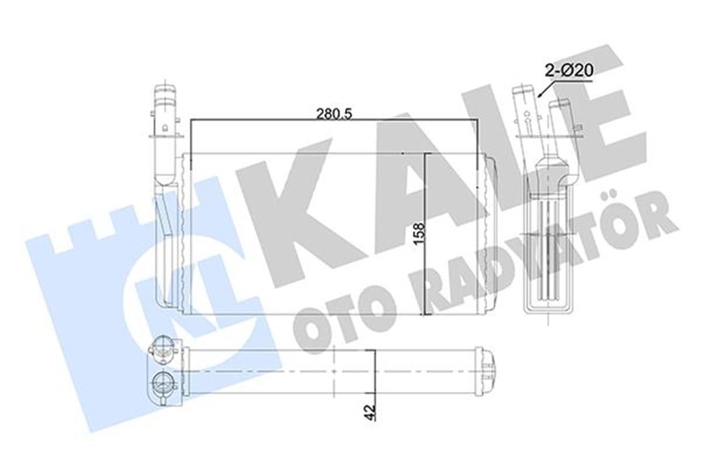 FIAT KALE KAL 346525 KALORIFER RADYATÖRÜ 98-