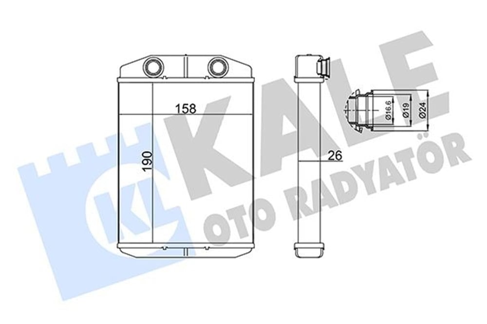 FIAT KALE KAL 355230 KALORIFER RADYATÖRÜ 12-