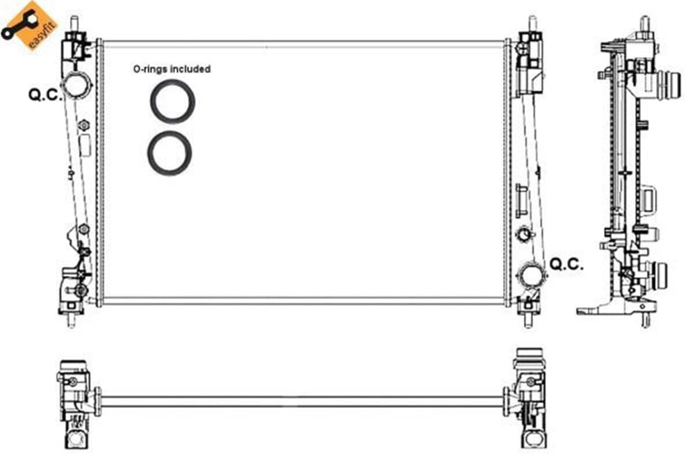 FIAT NRF NRF 53017 SU RADYATÖRÜ 09- G.PUNTO EVO 1,3 MJET