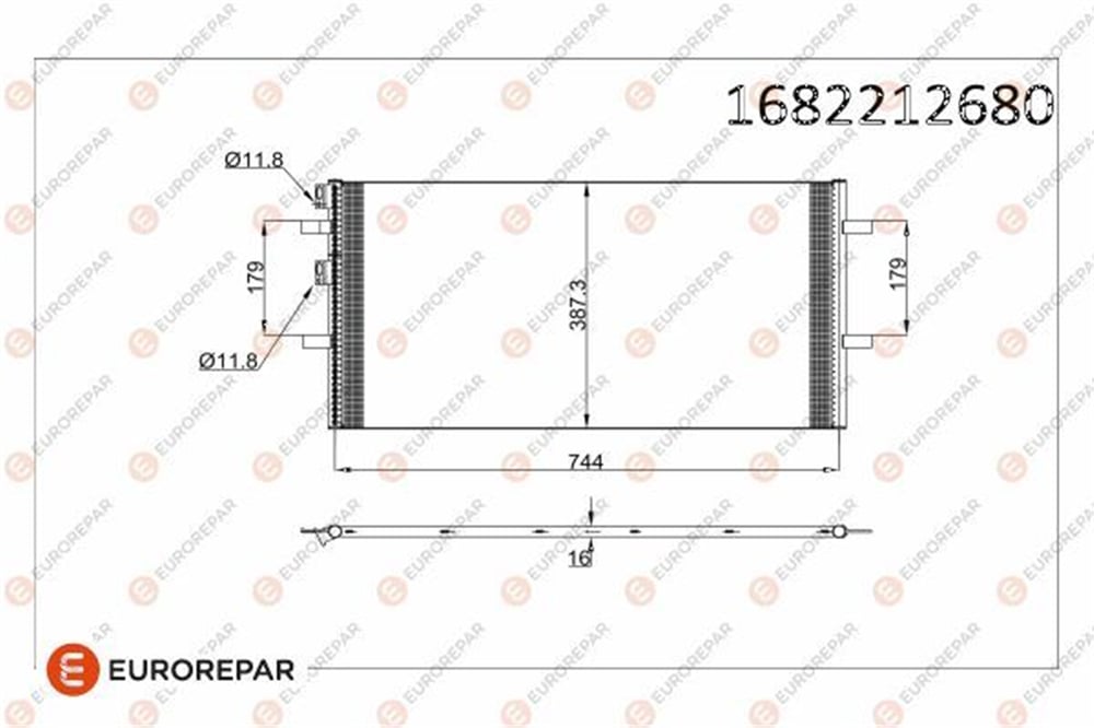FORD EUROREPAR 1682212680 KLIMA RADYATÖRÜ 06- TRANSIT V347 BM