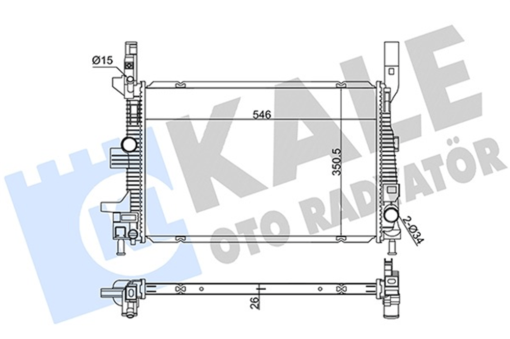 FORD FOCUS/C-MAX/CONNECT 2014 SONRASI SU RADYATÖRÜ F1F1 8005 HB
