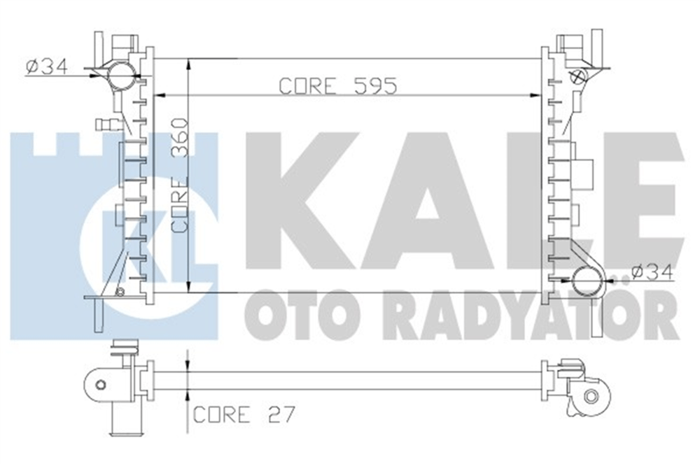 FORD KALE KAL 349700 SU RADYATÖRÜ 98-04 FOCUS 2,0 ZETEC-E
