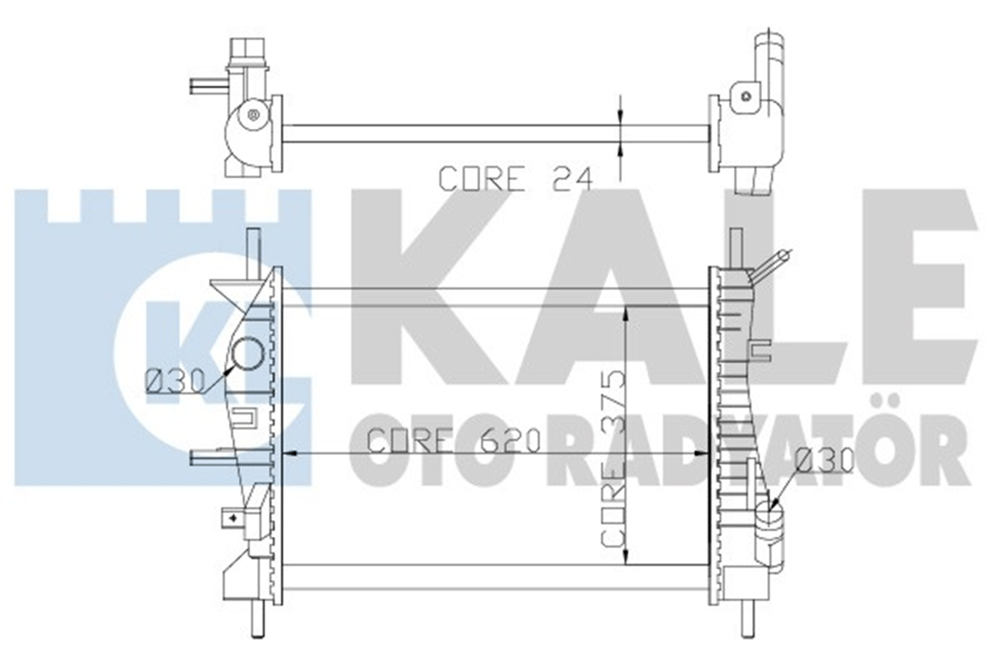 FORD KALE KAL 356400 SU RADYATÖRÜ 02-07 MONDEO 2,0 TDCI