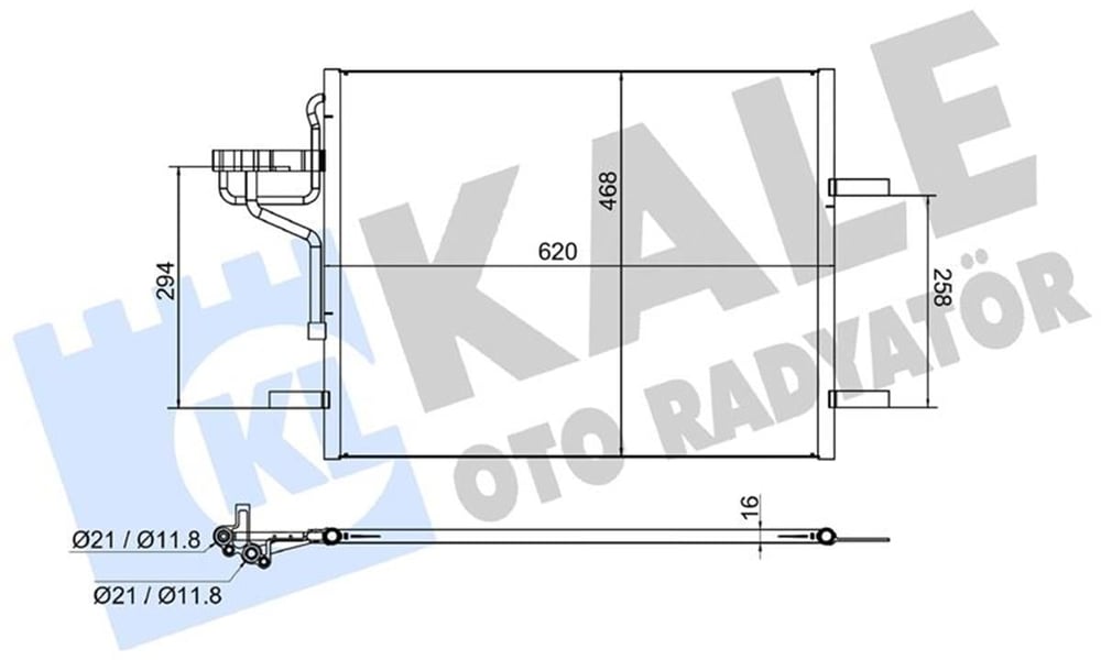 FORD KALE KAL 382665 KLIMA RADYATÖRÜ 08-12 KUGA I 2.0 TDCI