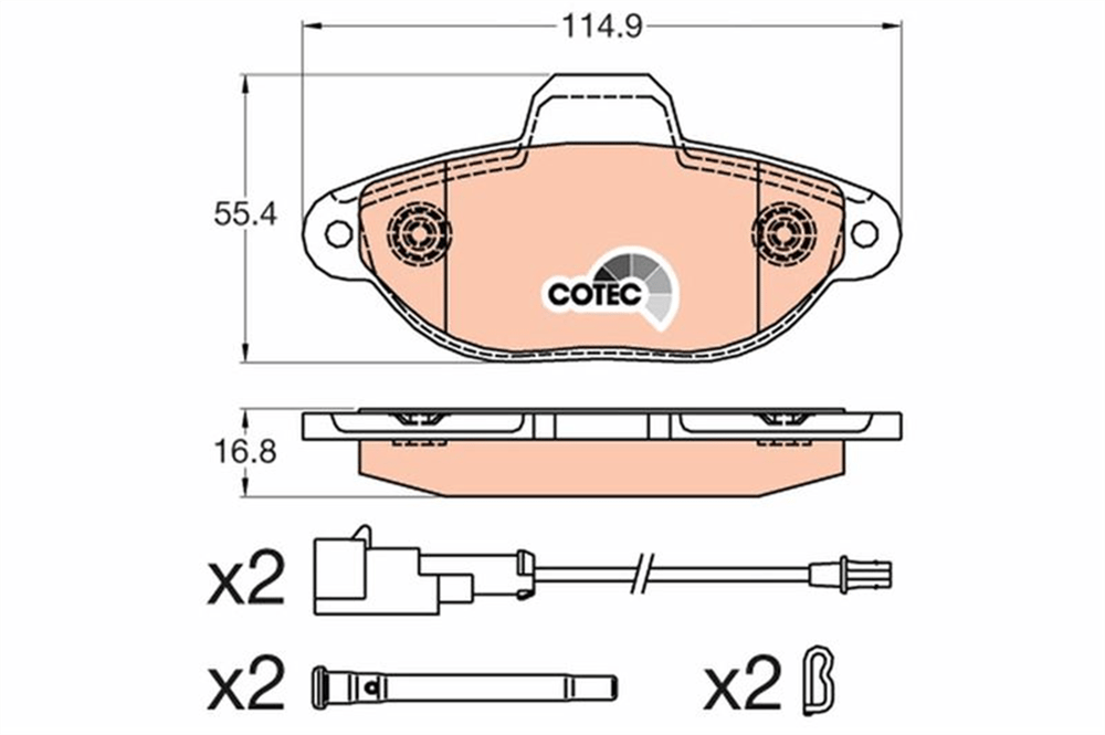 FORD TRW TRW GDB2041 FREN BALATASI ÖN 08-16 FORD KA 1,2