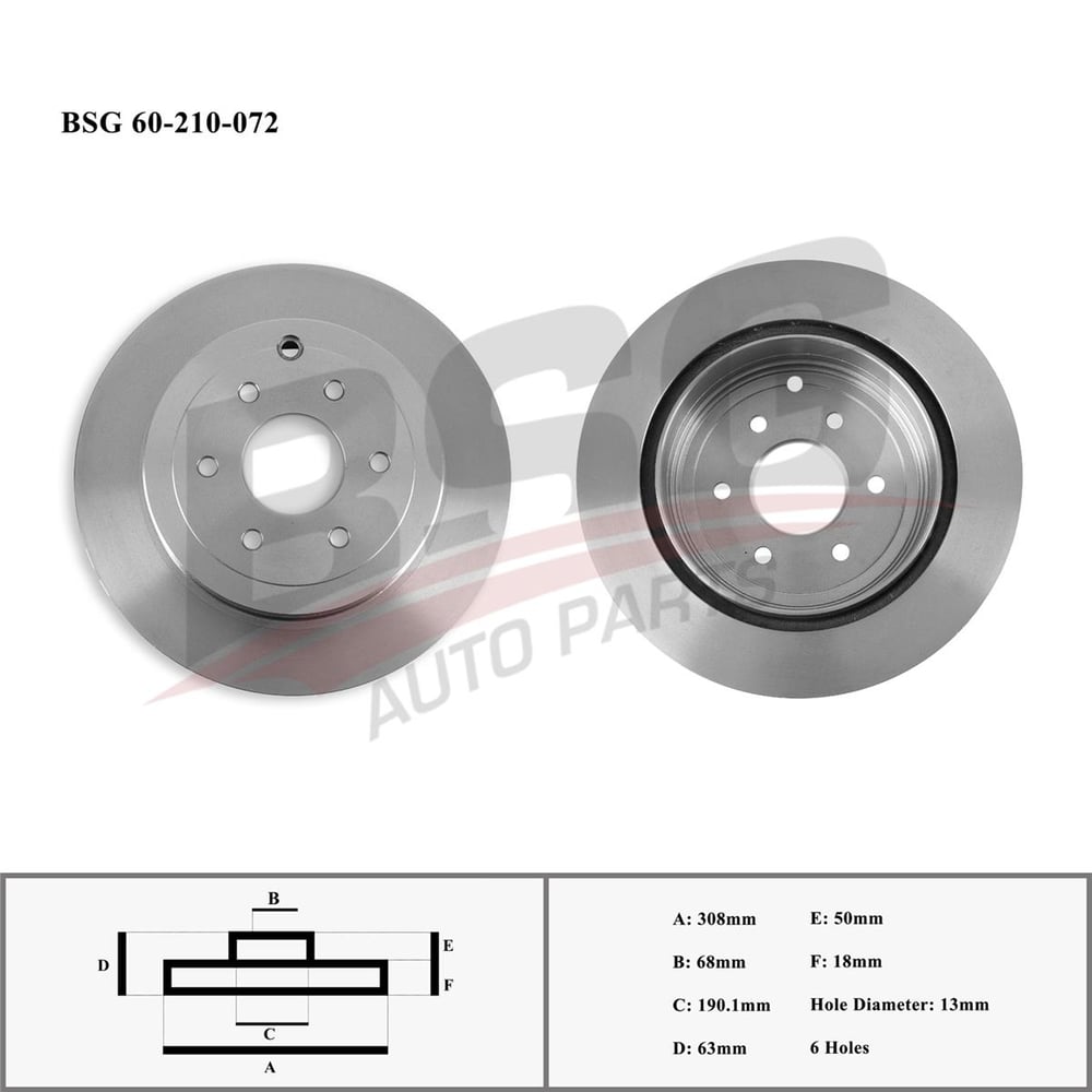 MERCEDES BSG BSG 60-210-072 FREN DISKI ARKA 2017-