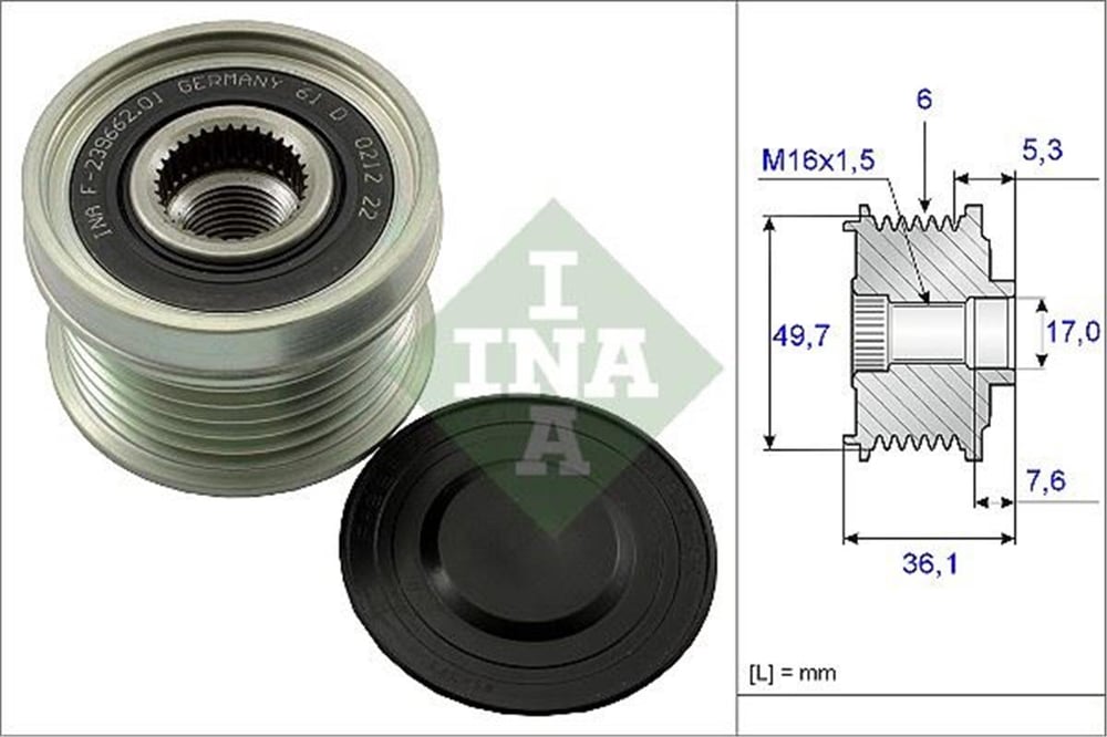 MERCEDES INA INA 535 0134 10 ALTERNATÖR KASNAGI 1996-2011 VARIO 612-613-812/SSANGYONG BM