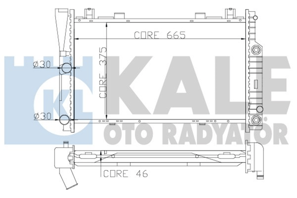 MERCEDES KALE KAL 351700 SU RADYATÖRÜ 91-98 W140 M104