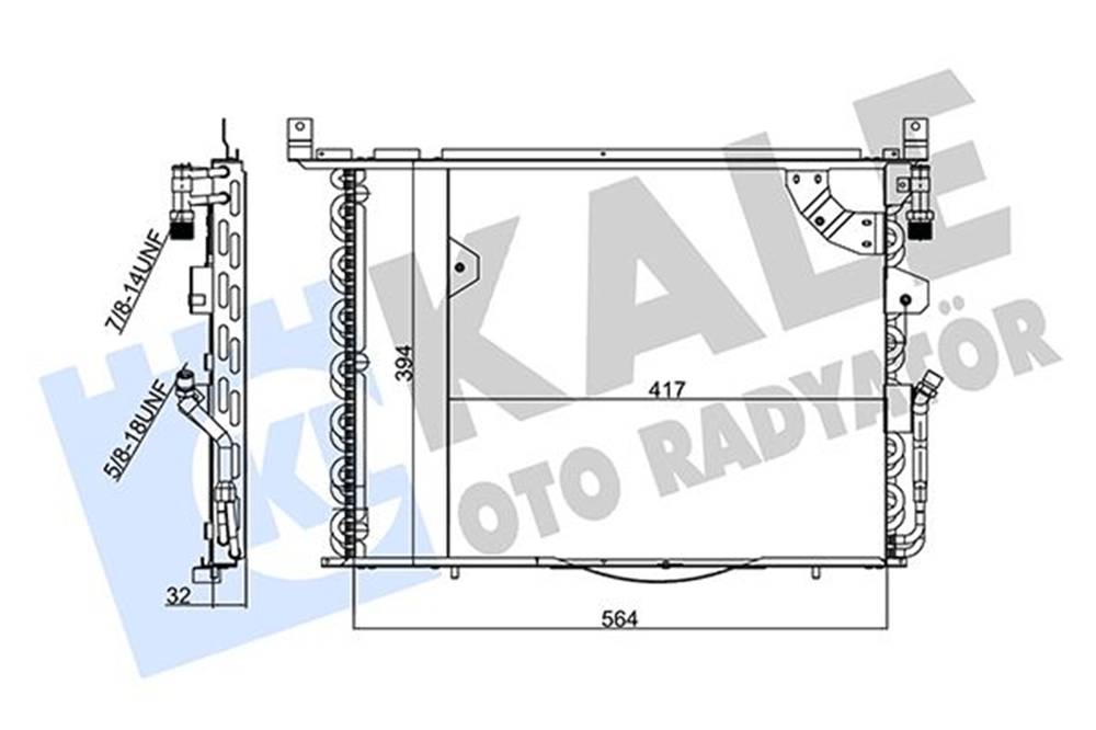 MERCEDES KALE KAL 354070 KLIMA RADYATÖRÜ 1983-1993 201 BM
