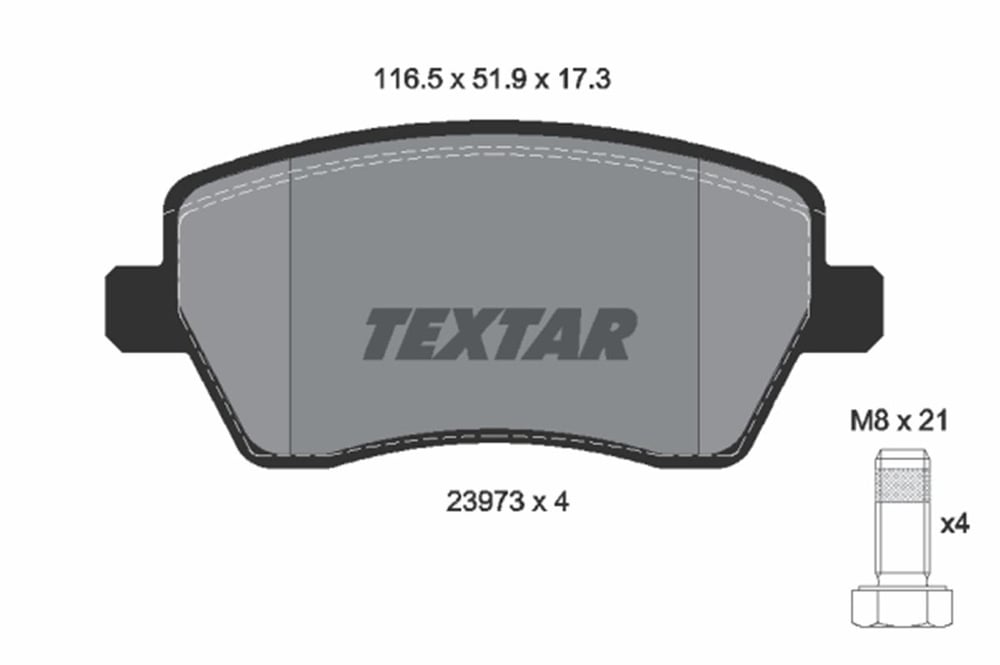 MERCEDES TEXTAR TX 2397301 FREN BALATASI ÖN 12- CITAN BM