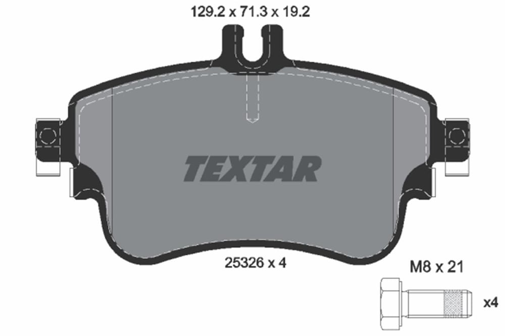 MERCEDES TEXTAR TX 2532601 FREN BALATASI ÖN 12- W176-246-117 BM