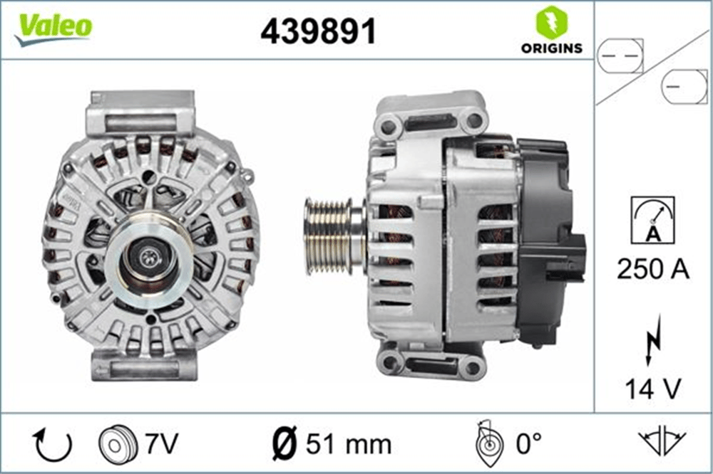MERCEDES VALEO VAL 439891 ALTERNATÖR 12- W166 M642
