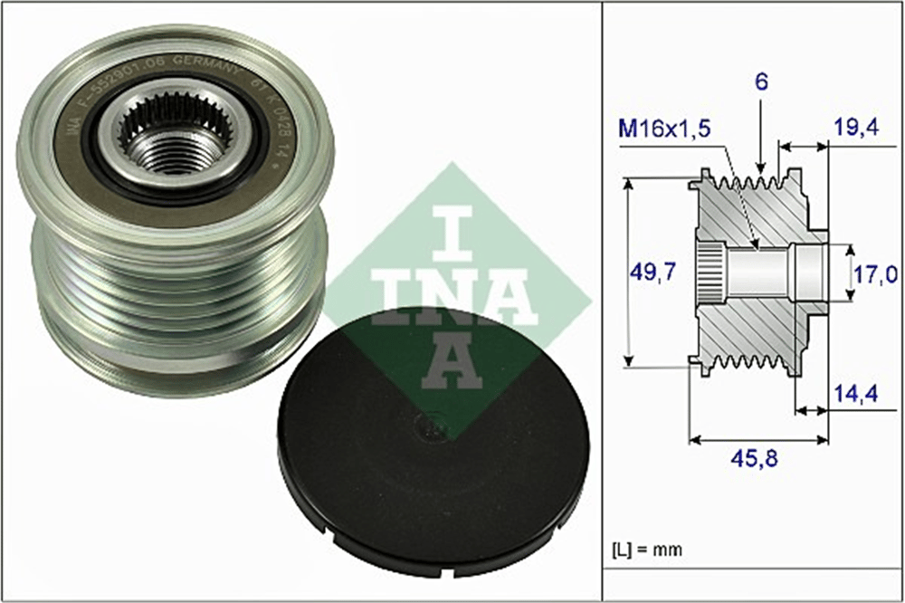 MERCEDES W204-205-212-222-172-447-639-906 SPRINTER 2006 SONRASI ALTERNATÖR KASNAGI A6461550115