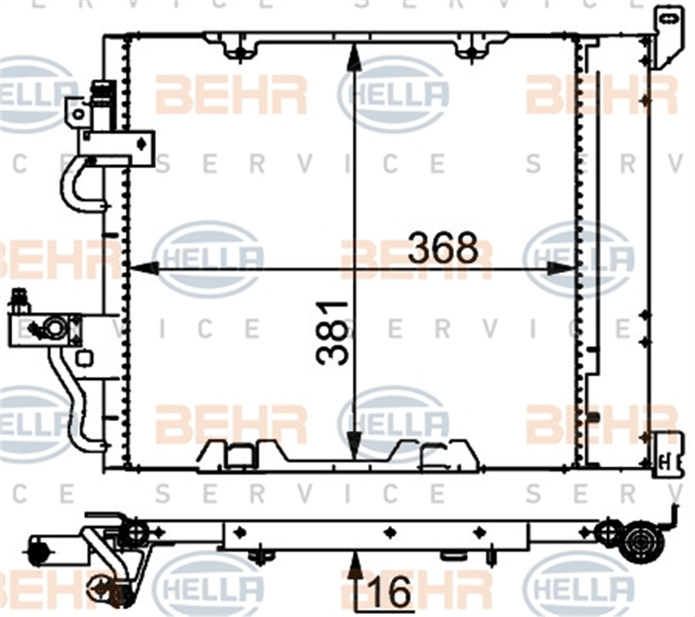 OPEL BEHR BHR AC 376 000S KLIMA RADYATÖRÜ 06- ASTRA H ZAFIRA B Z13DTH Z17DTH Z19DT Z19DTH