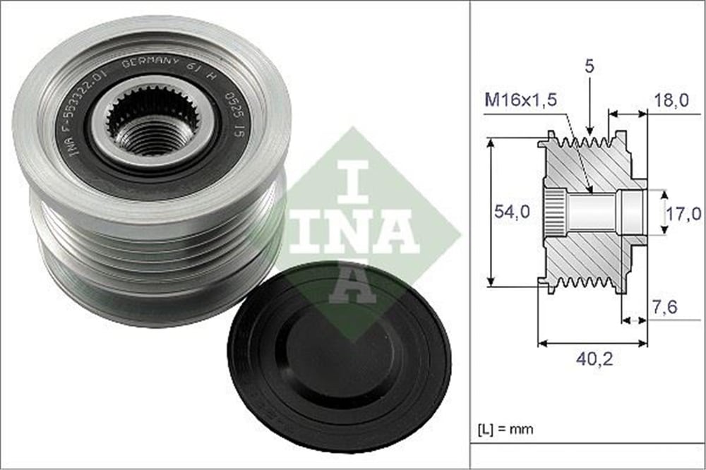 OPEL INA INA 535 0143 10 ALTERNATÖR KASNAGI 03- MERIVA A Z16LET