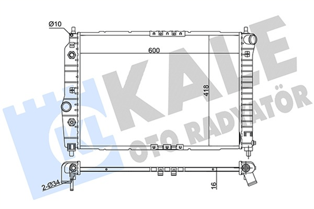 OPEL KALOS 2003-2008 SU RADYATÖRÜ 96536526
