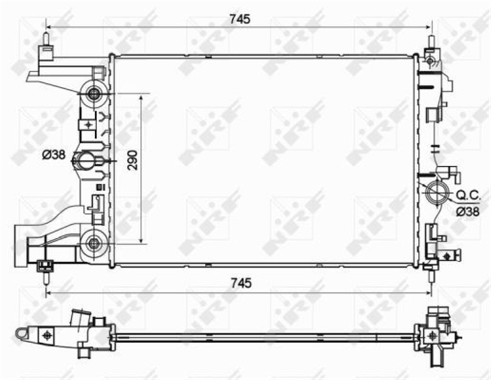 OPEL NRF NRF 53122 SU RADYATÖRÜ 10- ASTRA J CRUZE A16XER B16XER
