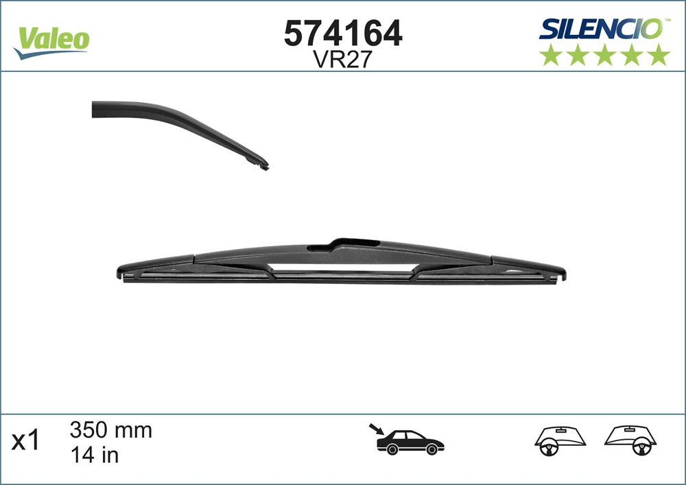 PEUGEOT 106/206/307/ MEGANE II 2000 SONRASI SILECEK SÜPÜRGESI ARKA 1635157180