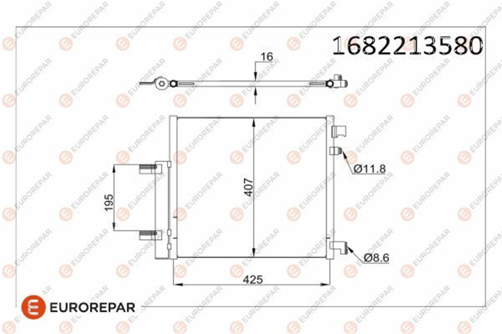 PSA EUROREPAR 1682213580 RADYATOR 97-00