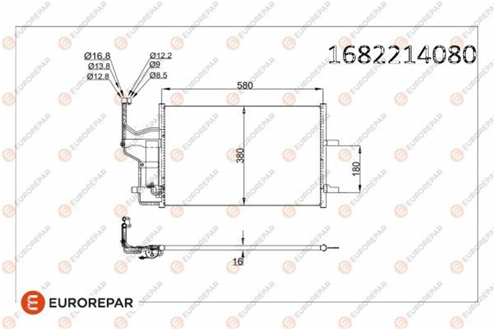 PSA EUROREPAR 1682214080 RADYATOR 97-00