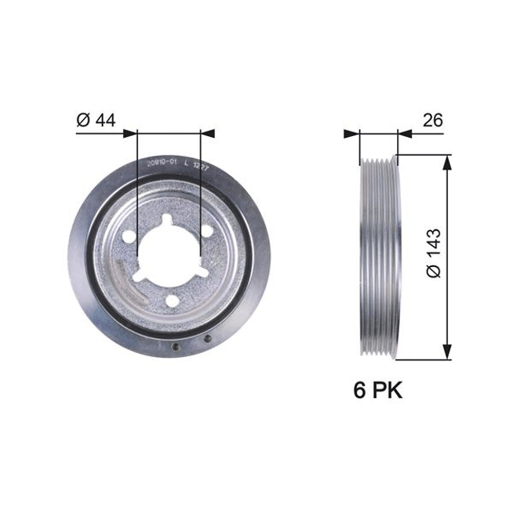 PSA GATES GTS TVD1055 KRANK KASNAGI 02- 206/207/307/308 1.6 BNZ. 16V