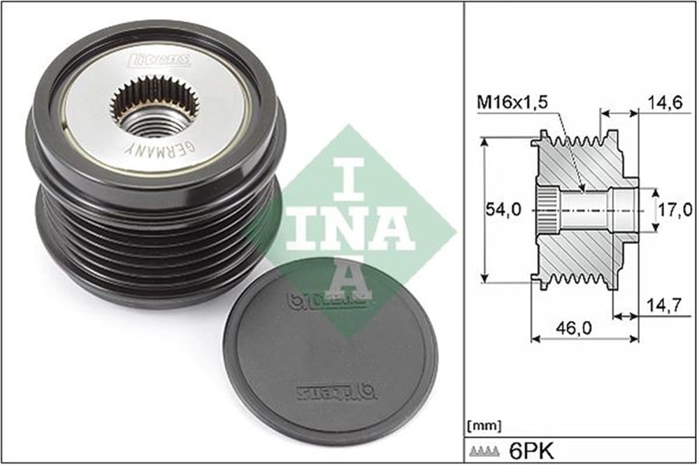 PSA INA INA 535 0308 10 ALTERNATÖR KASNAGI 2012- 208/2008/301/3008 1.6 HDI