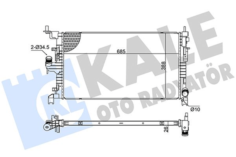 RENAULT KALE KAL 363245 SU RADYATÖRÜ 17- DUSTER II 1.5 dCi