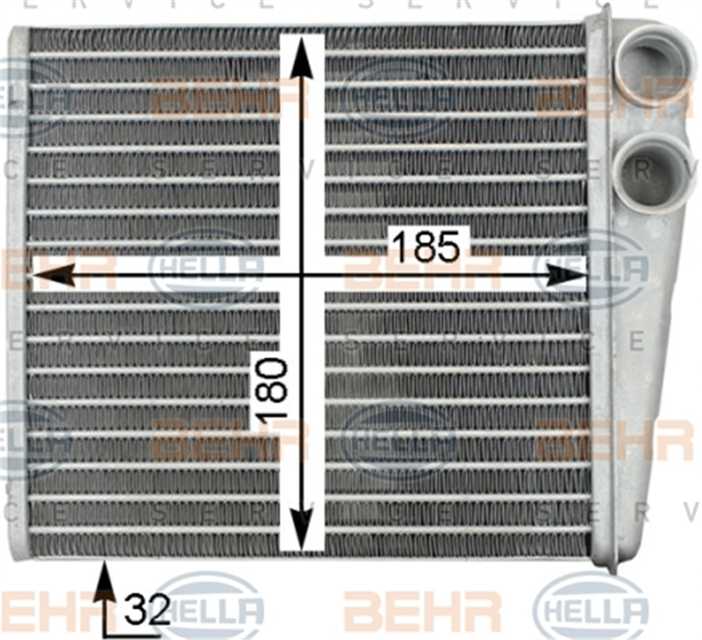VW BEHR BHR AH 208 000S KALORIFER RADYATÖRÜ 04-13 GOLF5-GOLF6-JETTA-CADDY-A3-LEON BM