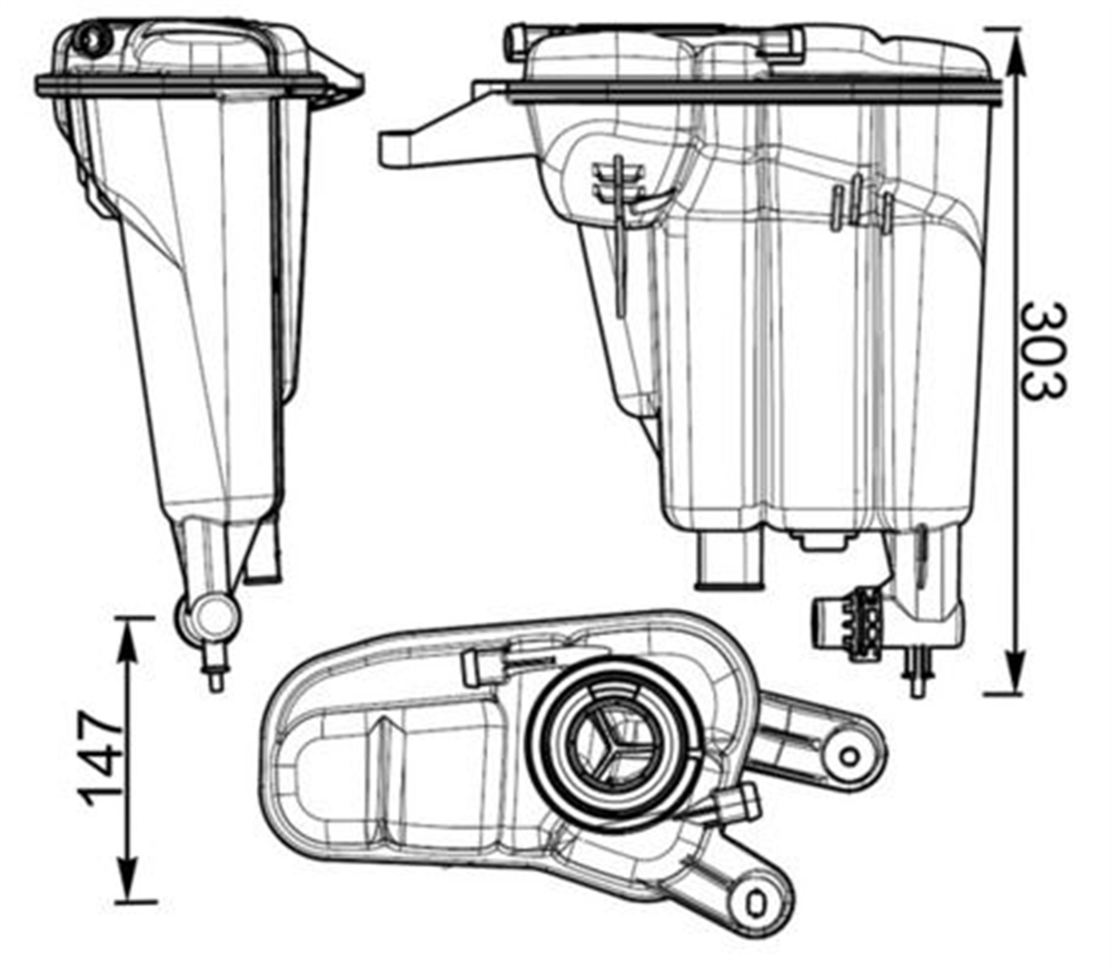 VW BEHR BHR CRT 95 000S RADYATÖR YEDEK SU DEPOSU 08- A4-A5 BM