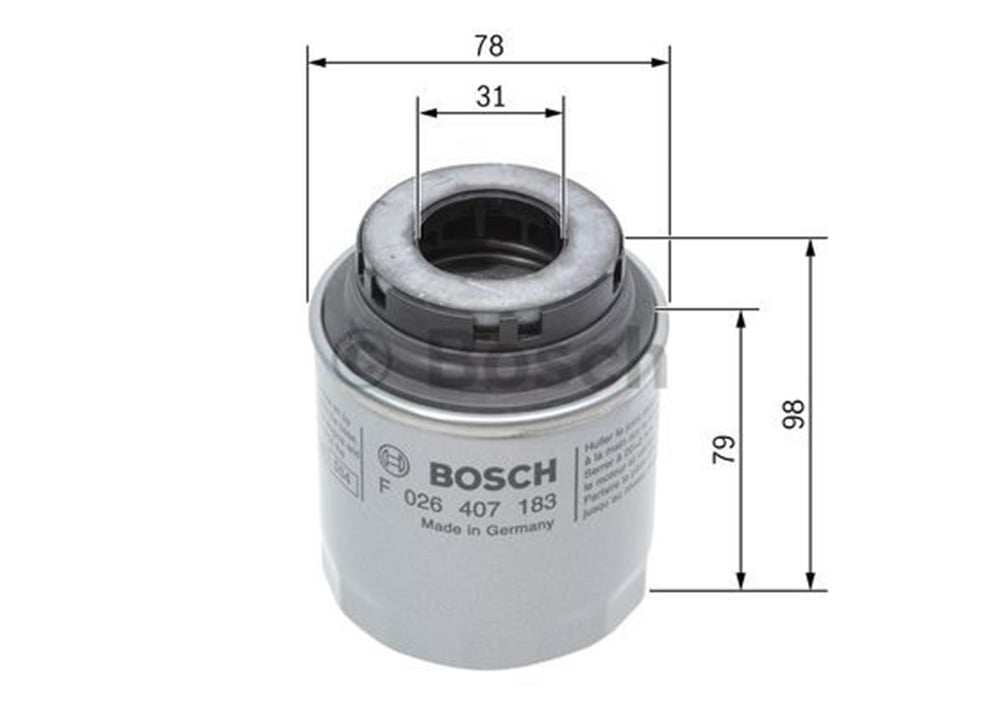 VW BOSCH BCH F026407183 YAG FILTRESI 10-