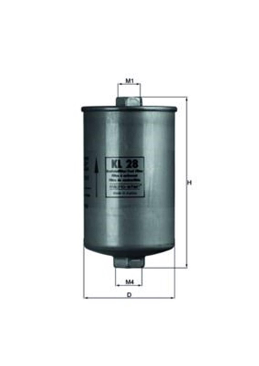 VW MAHLE MHL KL28 YAKIT FILTRESI 86-97 A80-A100-A6 ACK 2,8