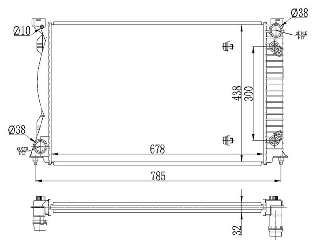 VW NRF NRF 53023 SU RADYATÖRÜ 04-13 A6 BPP-CANA-ASB-CDYA 2,7 TDI-3,0 TDI