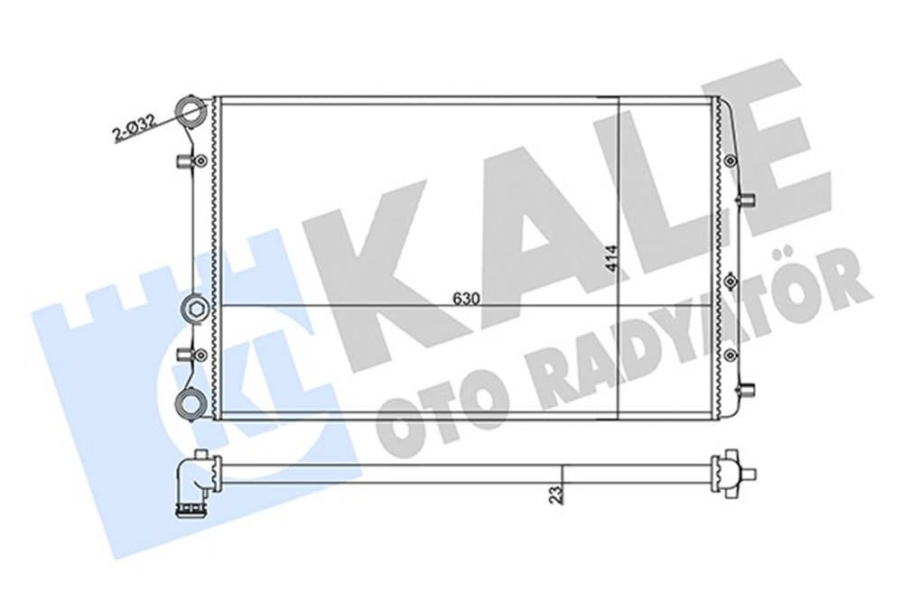 VW POLO-CORDOBA-FABIA 2001-2010 SU RADYATÖRÜ 6Q0121253R
