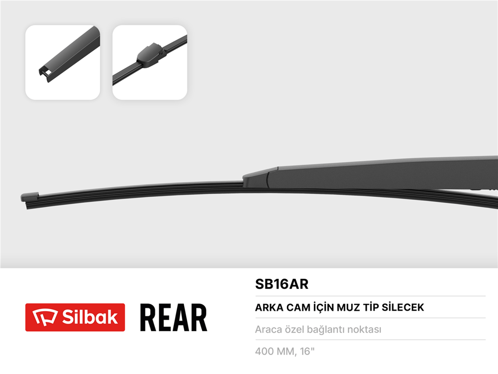 VW SILBAK SIL SB16AR SILECEK SÜPÜRGESI ARKA 04- CADDY-T5 BM