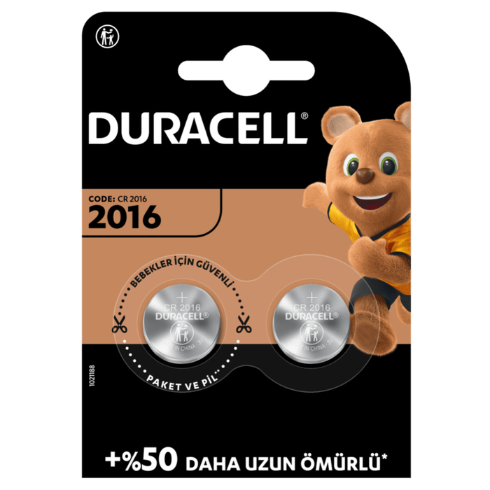 Duracell Cr2016 Lithium 3v Pil 2'li