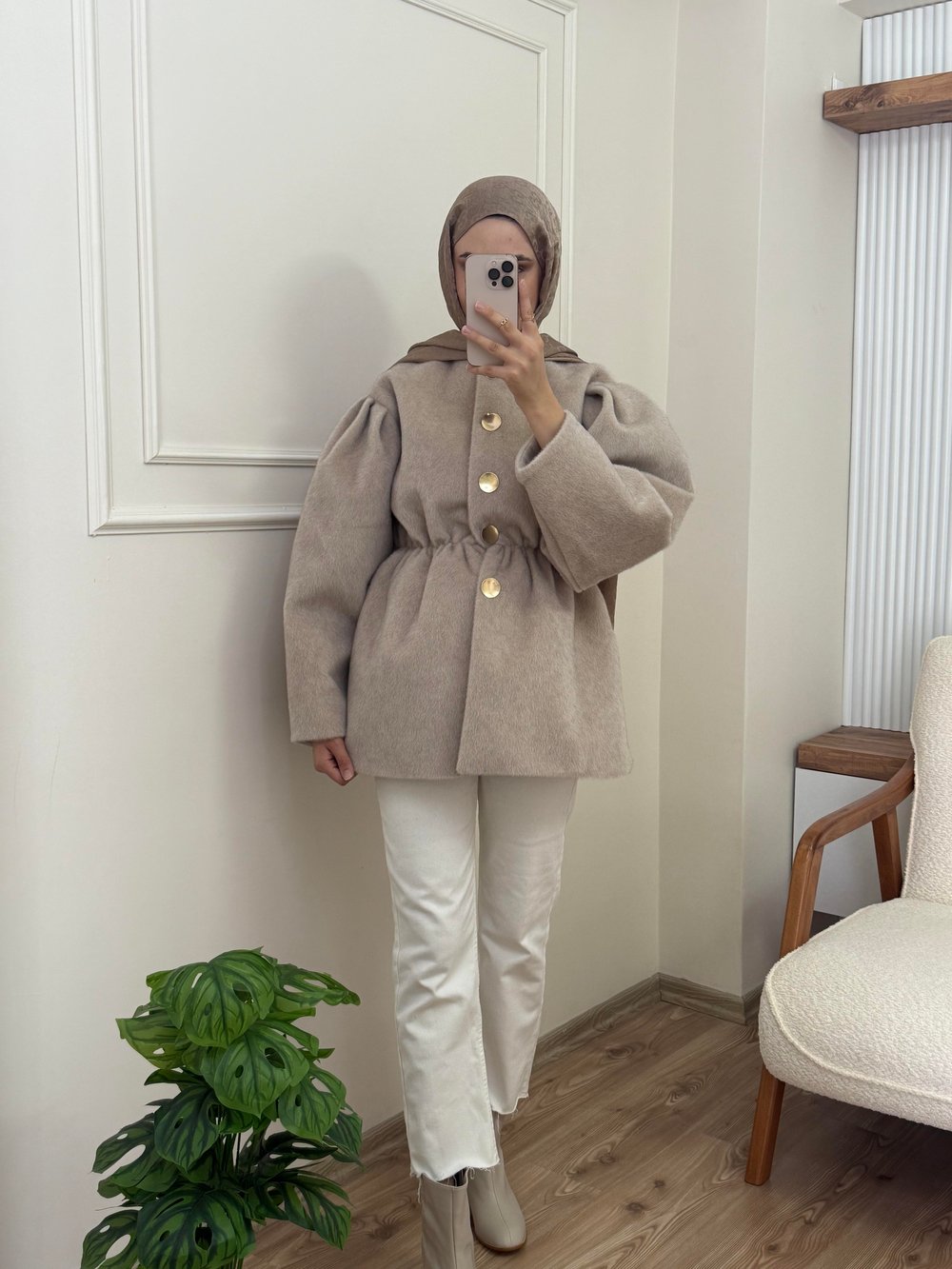 Mila Premium Ceket | Bej