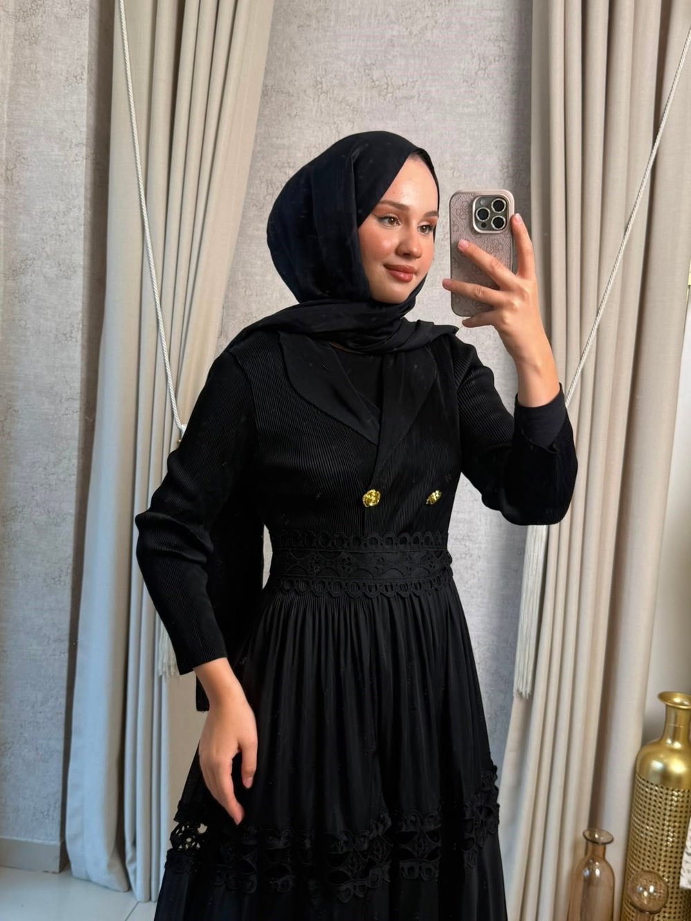 MMZ Fisto Detaylı Akordiyon Elbise