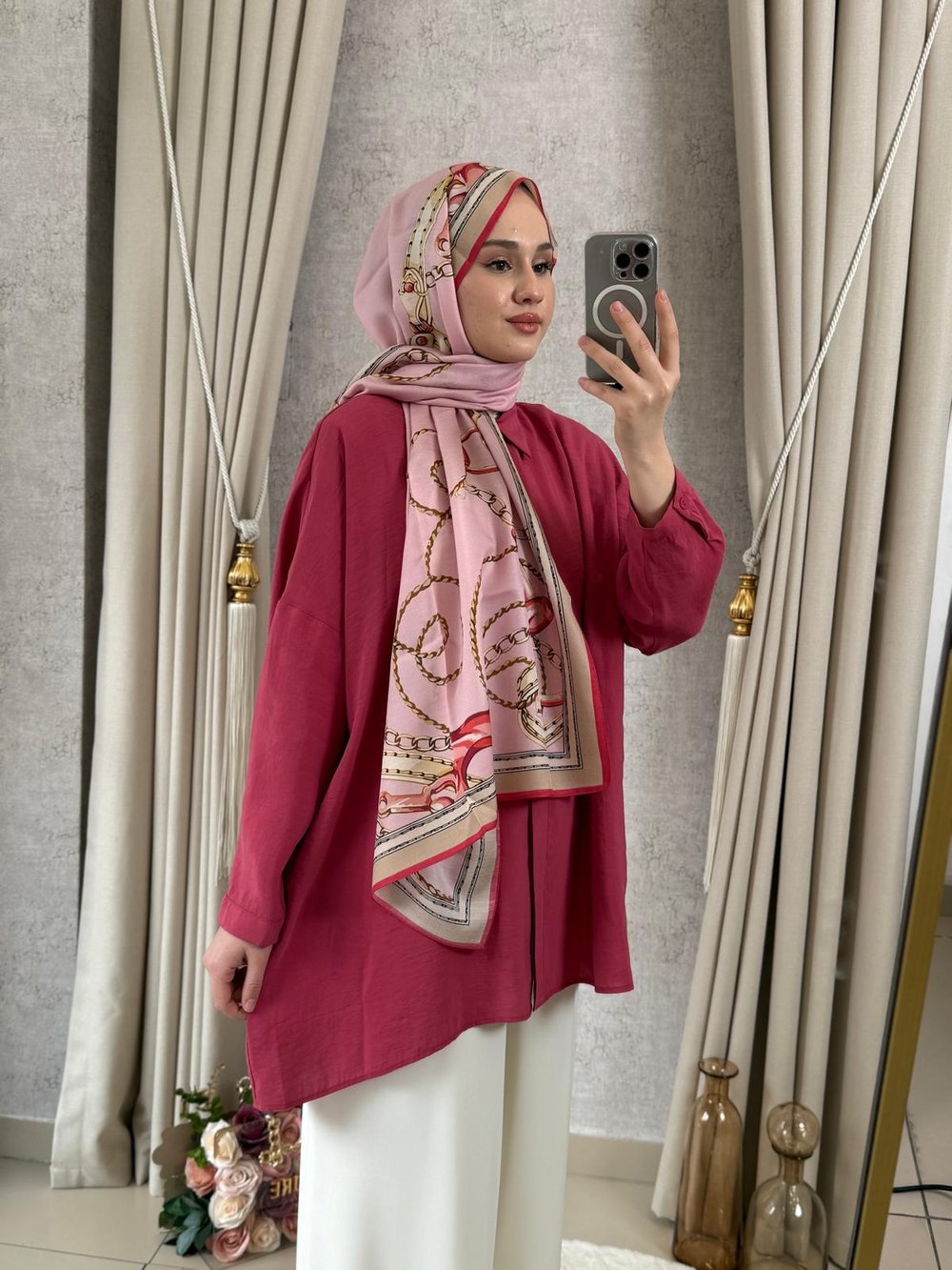 Nuss Basic Gömlek  3001 Red Plum