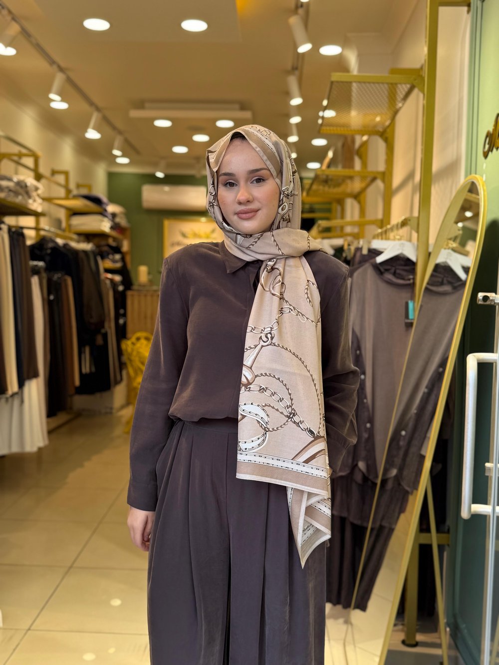Miori  Taşlanmış Modal Pantolonlu Takım 0500004 Kahverengi