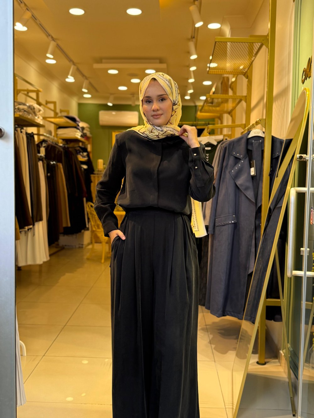 Miori  Taşlanmış Modal Pantolonlu Takım 0500004 Siyah